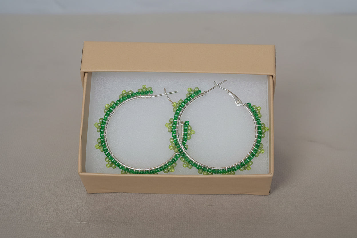 Leaf Hoop Earrings